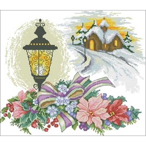 Winter landscape patterns Counted Cross Stitch 11CT 14CT 18CT DIY Chinese Cross Stitch Kit Embroidery Needlework Sets home decor