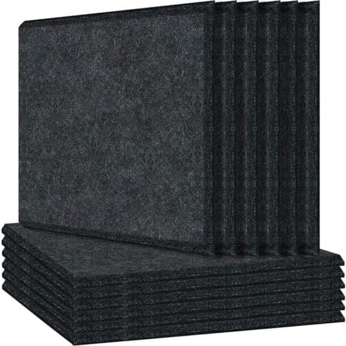 12 Pack Acoustic Panels Sound Proof Padding, Beveled Edge Sound Absorbing Panels, Acoustic Absorption Panel Promotion