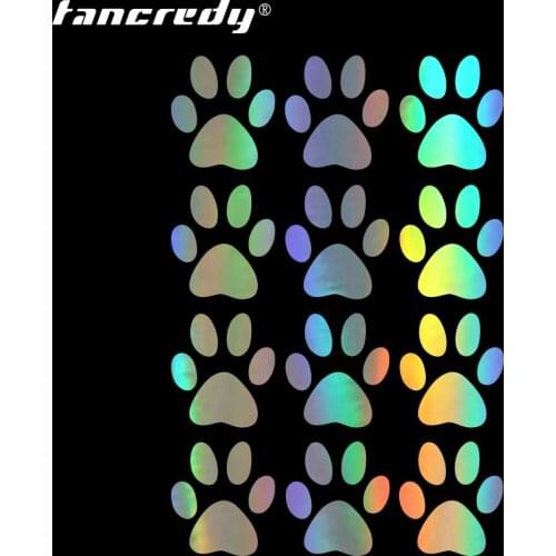 Car Bumper Sticker Funny Little Dog Paw Print Decoration Vinyl Car Body Window Car Stickers and Decals Car Styling Accessories