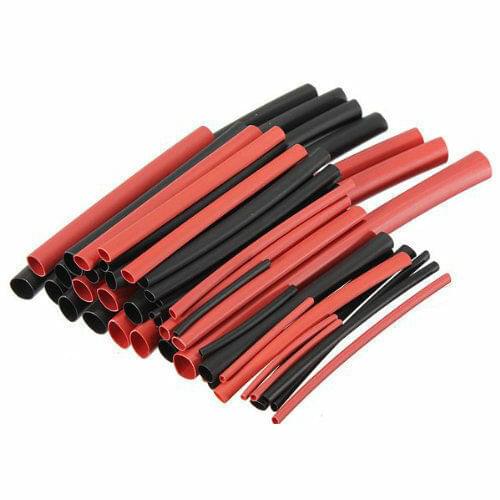 Newly 42pcs 6 Sizes Ratio 2:1 Red Black Polyolefin H-type Heat Shrink Tubing Tube Sleeve Sleeving Cable Wrap Wire Kit