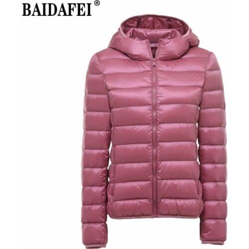 New Women Ultra Light Down Jackets Hooded 90% White Duck Down Jackets Coats Womens Parka Zipper slim Warm Coat Plus Size
