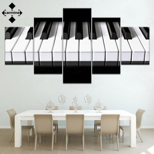 Piano Hd Painting 5 Pieces Wall Art Poster for Music Room Decor Modern Nordic Printing Picture On Canvas Decoration Livingroom