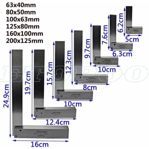 Machinist Square 90Degree Right Angle Engineer Set Precision Ground Steel Hardened Angle Ruler gauge square ruler Protractor