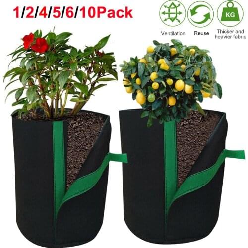 Vegetable Plant Pot Garden Grow Bag Plant Potato Transplant Bag Flower Grow Bag Pot Plant Seeds Growing Bag for Indoor Outdoor