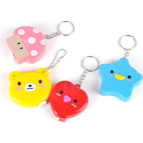 Tape Measure Sewing Cloth Dieting Plastic Tailor Fitness Accurate Body Measuring Tape 60 Inch 1.5M key chian Retractable Ruler