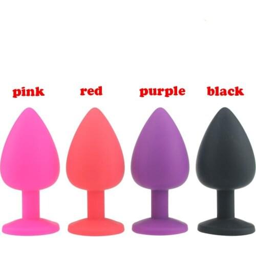 Silicone Anal Toys Smooth Touch Colorful Diamond Butt Plugs Insert Stopper Anal Dildo Anal Sex Toys Adult Products L
