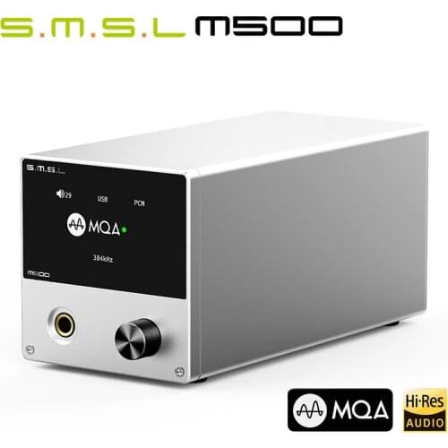 SMSL M500 MQA Audio DAC ES9038PRO ES9311 XMOS XU-216 32bit 768kHz DSD512 Hi-Res Audio Decoder & Headphone Amplifier