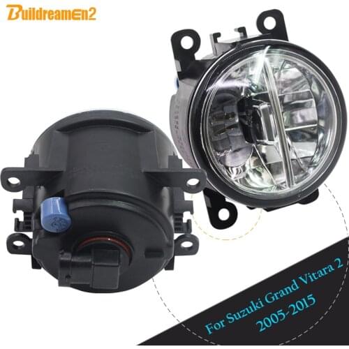 Buildreamen2 Car LED Fog Light Daytime Running Light DRL For 2005-2015 Suzuki Grand Vitara 2 II Closed Off-Road Vehicle JT