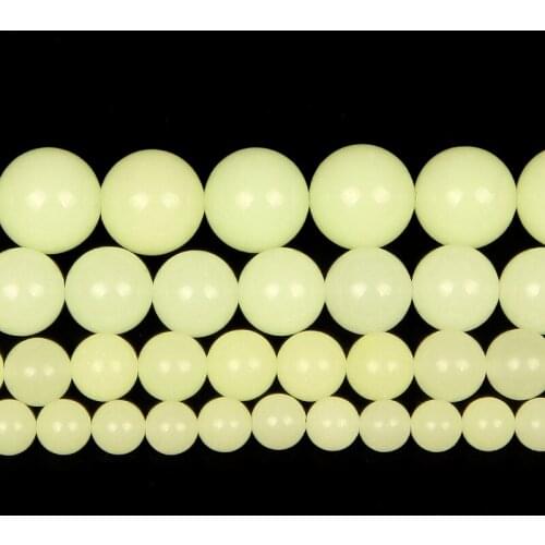 Luminous Beads Natural Stone Beads Round Loose Beads For Jewelry Making Needlework Diy Bracelet Beads 4 6 8 10 12 MM