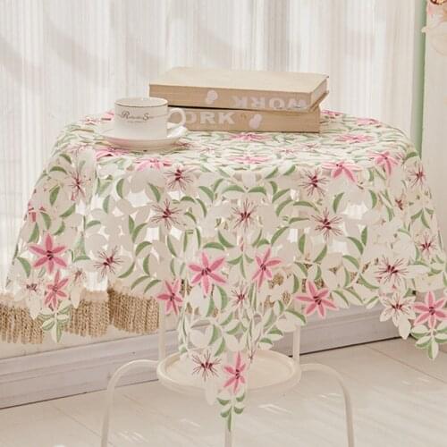 Tanmeluo Satin Tablecloths On The Table