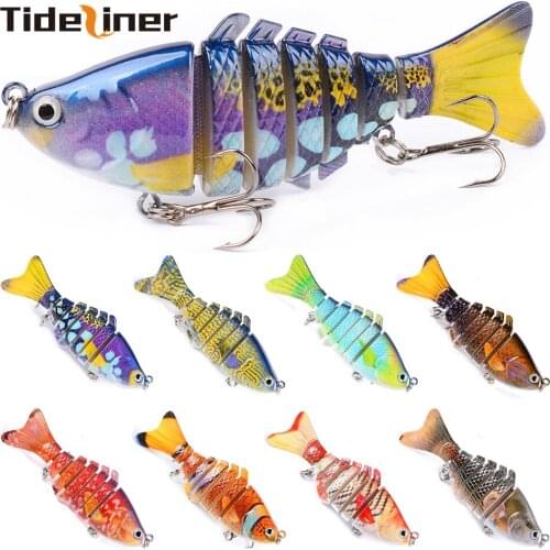 Tideliner Lifelike Fishing VIB Lure Wobblers 7 Segments 10cm 15.61g Swimbait Crankbait Fishing Lure hard Bait Artificial Hook