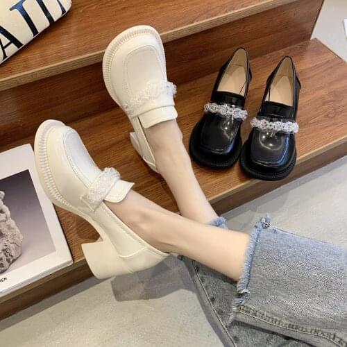 Lolita Shoes Women Sweet Style Vintage Soft Sister Girls High Heels Waterproof Platform College Student Cosplay Costume Shoes