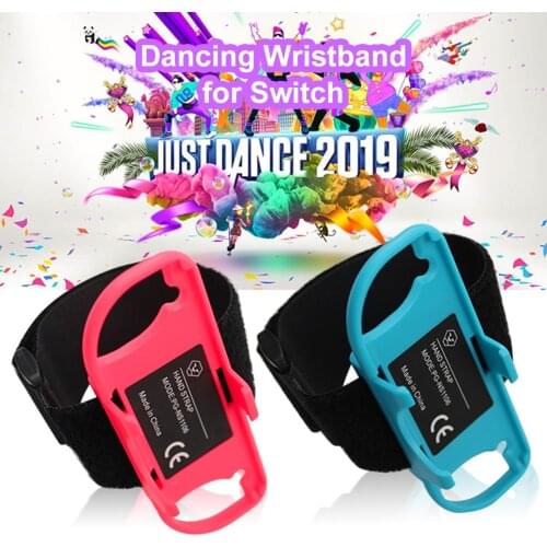 1 Pair Elastic Wrist Bands Adjustable Wristband Hand Straps for Nintendo Switch Just Dance Game Controller Red Blue