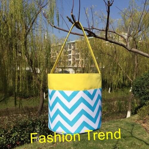 100pcs/lot Hot Sale Personalized Monogrammed Easter Basket Chevron Multi Bucket Personalized Easter Egg Holder Bucket