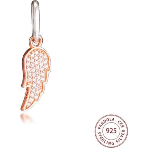 100% 925 Sterling Silver Rose Gold Symbol of Guidance Charms Beads Fits Women Bracelets Original Jewelry Making berloque