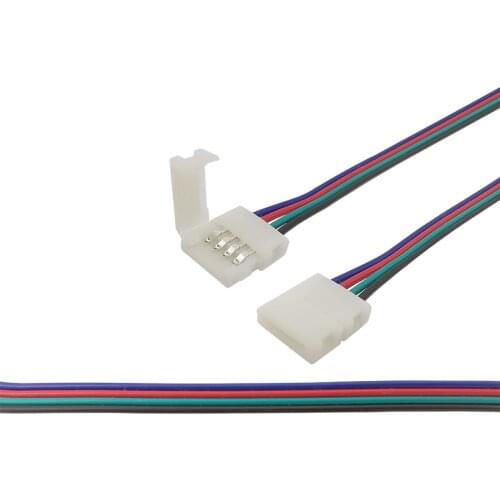 15CM RGB 5050 3528 LED Light Strip Connector 10mm Wide LED Strip to Strip Jumper Cable Wire Solderless for RGB LED Strip Light