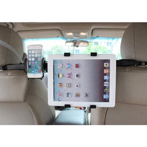 2 in 1 Universal Car Tablet PC Phone Holder Rack 360 Degree Back Seat Headrest Mount Stand Bracket For iPad Mobile Phone