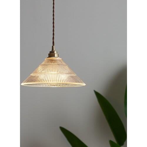 2021 new Japanese vintage brass INS chandelier Nordic simple glass restaurant bar corridor bedside lamp