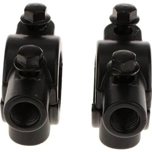 2x Motorcycle Motorbike 7/8'' Handlebar Mirror Mounting Clamp Braet Bla