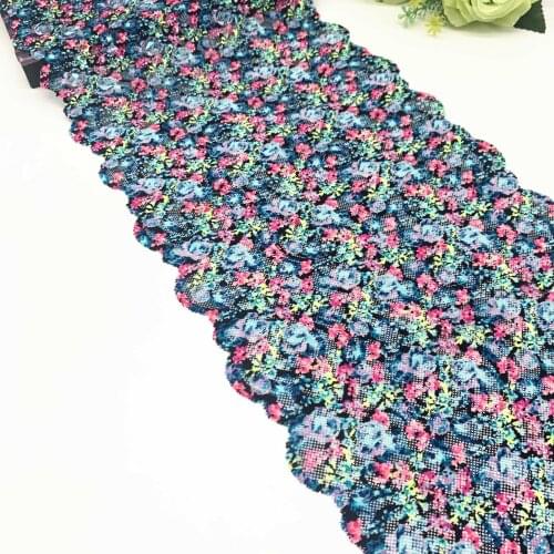 3y/lot Width 8 7/8 inch 22.50cm Pretty Elastic Stretch Lace trim Skirt Hem Underwear Sewing Craft DIY Apparel Fabric Lace Bikini