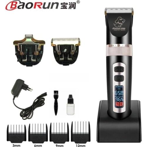 BaoRun P9 Professional Pet Hair Trimmer Electrical Animals Grooming Clipper Rechargeable Carving Haircut Machine