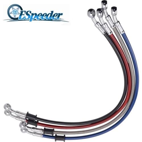 ESPEEDER PTFE 900mm 28 Degree Universal Fuel Hose Fittings End Car Turbo Hose Adapter Oil Hose Kit Tubing High Quality