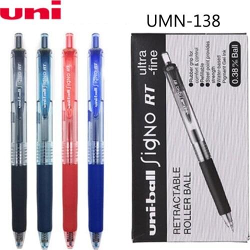 UNI UMN-138 Color Gel Pen 12pcs/box 0.38mm Student Gel Pen Pressing Pen Office Stationery Supplies