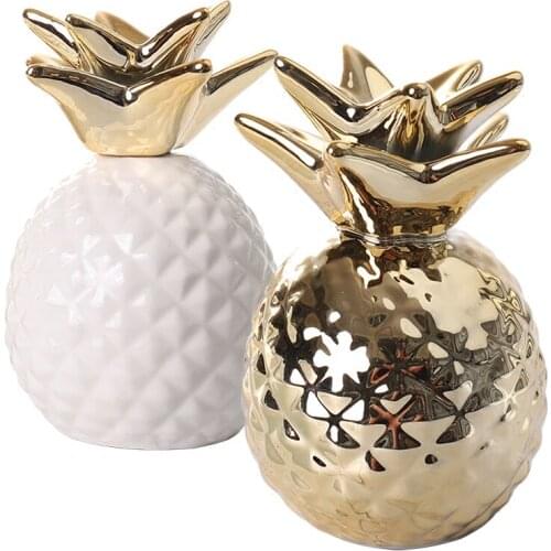 Nordic Pineapple Ceramic Savings Cans Creative Mini Cute Home Desktop Decorations Jewelry Box Wedding Earrings Storage Tank
