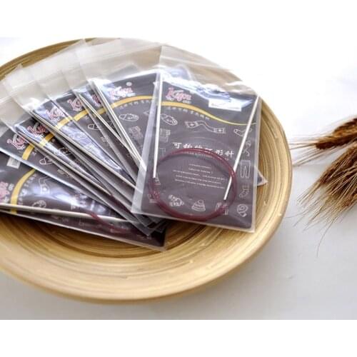 11pcs/Set Nylon Tube Circular Knitting Needles Sweater Weaving Tools Wool Cotton Yarn DIY Knit Accessories(60/80/100/120cm)