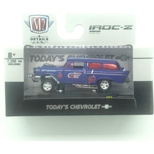 M2 1:64 Machines 1957 Chevrolet 150 Handyman Station Wagon Gasser Collection Metal Die-cast Simulation Model Cars Toys