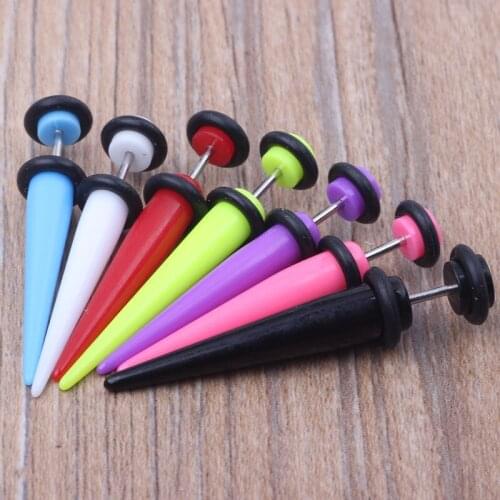 Men women Fake Ear Plugs Taper Gauges Expander Stretcher Piercing Earring jewelry faux ear septum tragu pircing bijoux de corps