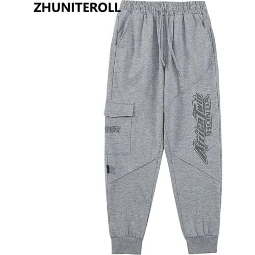 2021 Harajuku Letter Solid Pants Men Vintage Pants High Quality Hip Hop SweatPants Fashion Baggy Joggers Trousers Streetwear