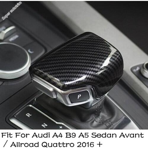 Lapetus Gear Lever Shift Knob Cover Trim For Audi A4 B9 A5 Sedan Avant / Allroad Quattro 2016 - 2020 ABS Accessories Interior