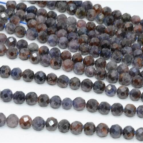 Natural Simple Quality Sapphire From Sri Lanka Faceted Loose Round Beads 5.8mm-6mm
