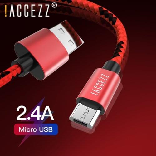 !ACCEZZ Nylon USB Charging Cable For Samsung Galaxy S7 For Huawei For Xiaomi Redmi Phone Micro USB Fast Charger Sync Cord Cables