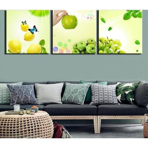 Printing Canvas Wall Art 3 Panels Posters Painting still life fruit Pictures for Bedroom Home Decor Artwork Framed