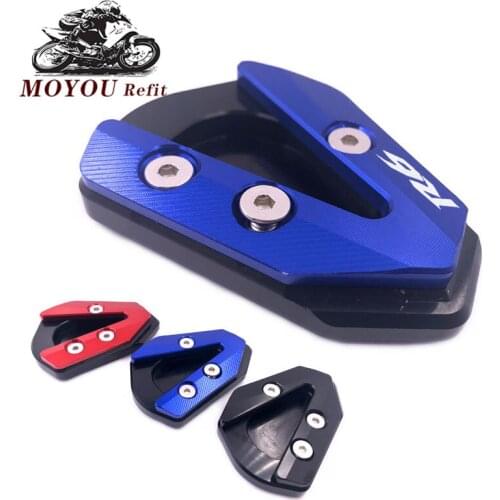 For YAMAHA YZF-R6 YZF R6 YZFR6 2017 2018 2019 Motorcycle CNC Kickstand Foot Side Stand Extension Pad Support Plate Enlarge Stand