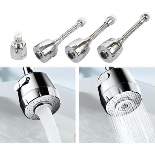 2 Modes 360 Rotatable Bubbler Water Saving High Pressure Faucet Extender Sprayer Water Tap Adapter Bathroom Kitchen Accessories