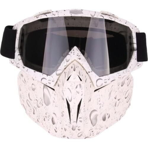 Outdoor Anti-fog UV400 Skiing Eyewear with Removable Mask Winter Sports Ski Snowboard Goggles Windproof Motor Snowboard Glasses
