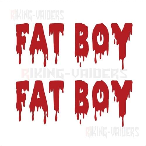 Custom Vinyl Decal Sticker BLOOD Letter Decals Fuel Tank Stickers For Harley Softail FLSTFB Fat Boy