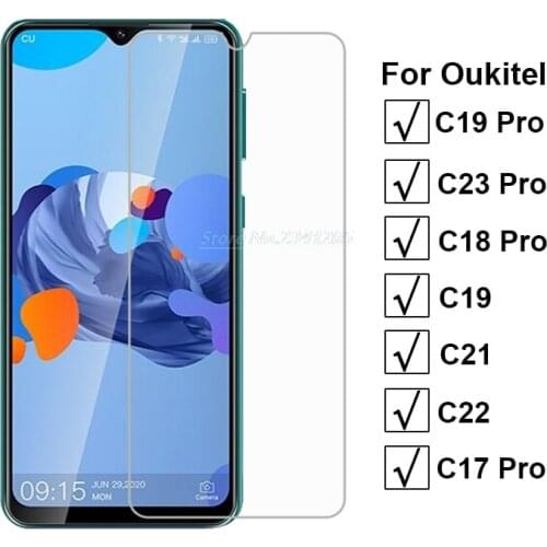 2-1Pcs Tempered Glass For Oukitel C23 C22 C21 C19 C18 C17 Pro Screen Protector 9H Protective Glass on Oukitel C19 Pro Pelicula