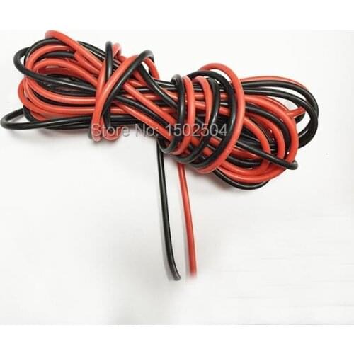 12 AWG 2M Gauge Silicone Wire Flexible Stranded Copper Cables for RC