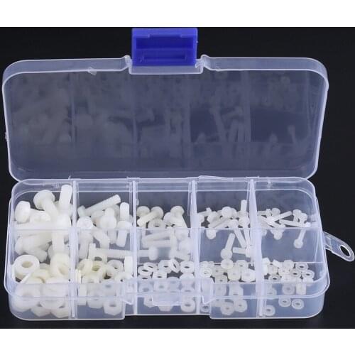 150pcs M2 M2.5 M3 M4 M5 Screws Bolts Nuts Washers Assortment Kit in Box