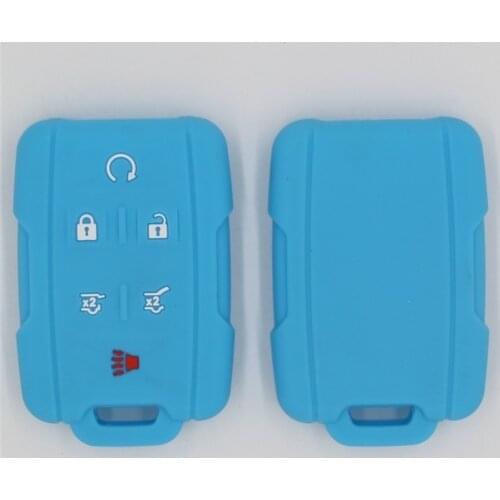 2PC Silicone Rubber 6 Buttons Car Key Case Cover Skin Protector For Chevrolet Malibu XL Trax Verano New Cruze 2016 2017