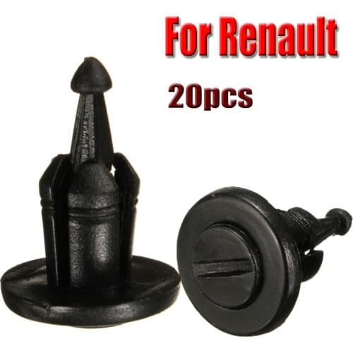 20Pcs Auto Bumper Fender Mudflap Splash Guard Rivet Push Plastic Clips Retainer 7703072360 For Renault Clio Laguna Megane Espace