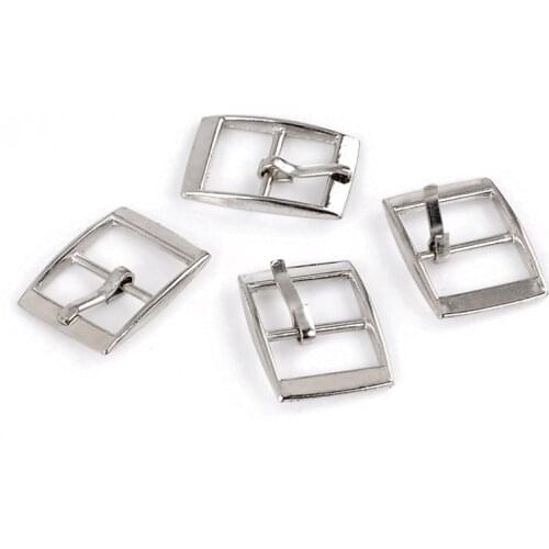 20Pcs Silver Tone Rectangle Metal Fashion Buckles Fit For Shoes Belt Cloth Bag Diy Accessories 25x19mm(1"x 6/8")
