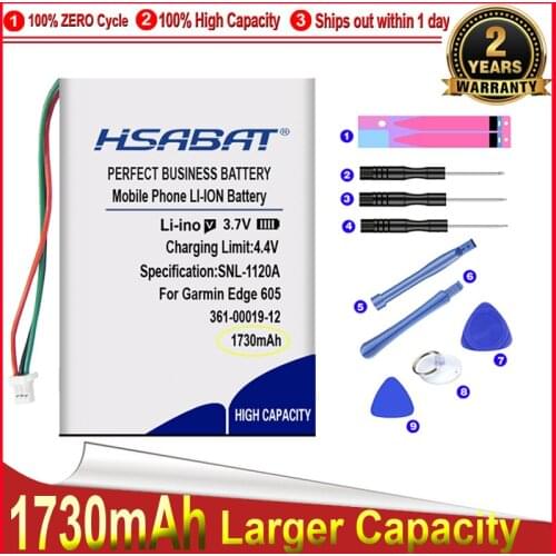 HSABAT 0 Cycle 1730mAh 361-00019-12 Battery for Garmin Edge 605 705 / Edge 705 GPS Replacement Accumulator
