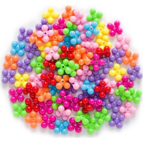 100 Piece Random Mixed Acrylic Ice Cream Spacer Beads Findings Jewelry Making Spacer Beads 11x5mm