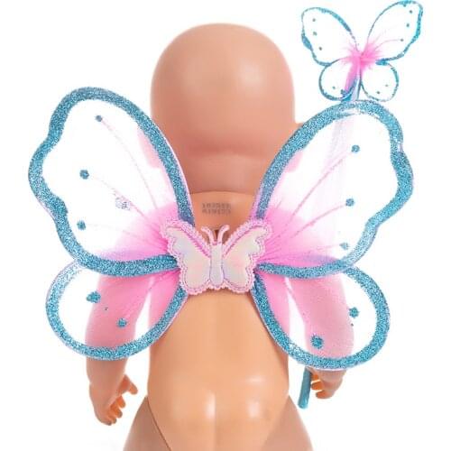 Doll Accessories Wing Set Fit 17 inch 43cm Doll Born Baby Doll Accessories For Baby Birthday Festival Gift