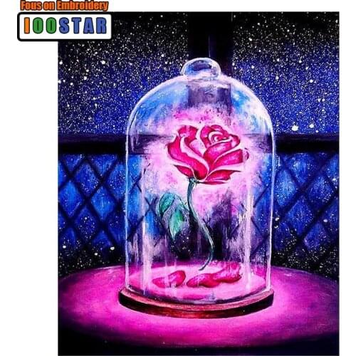 DIY full square/Round Diamond 5D Diamond painting Red Rose Flower Embroidery Cross Stitch 3D Rhinestone mosaic